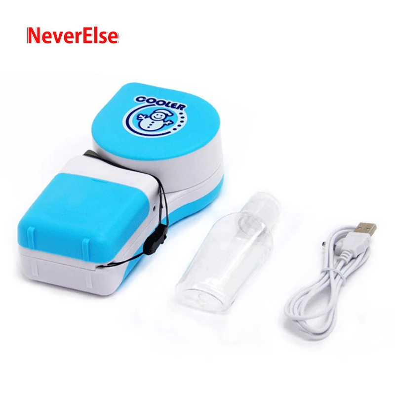 Вентилятор кулер для теплицы мини кондиционер регулируемый + губка бутылка воды