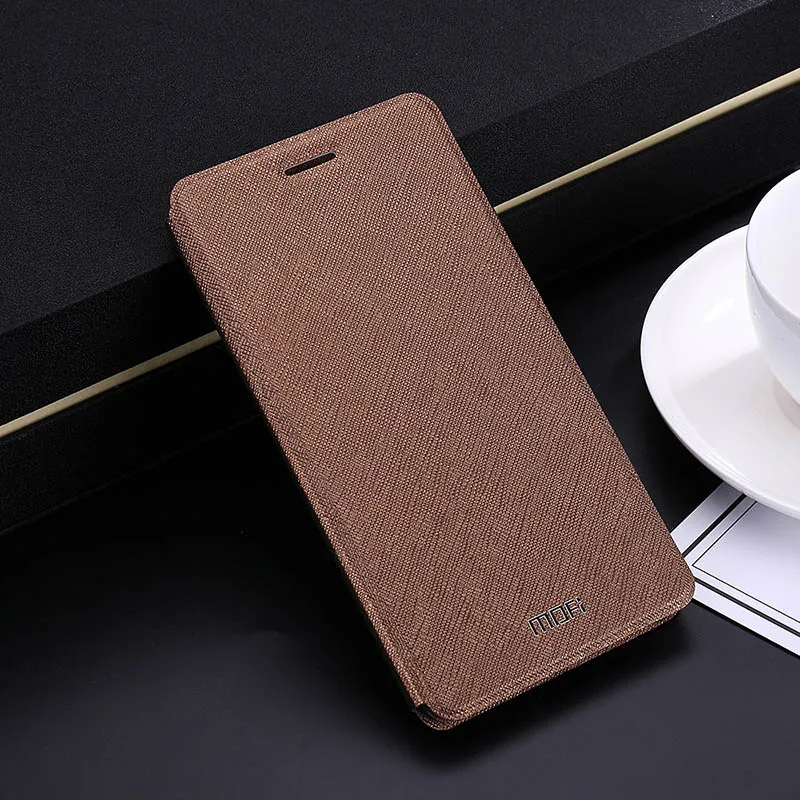 coffee Mofi для Xiaomi Redmi 5 Plus Чехол-книжка, кожаный мягкий силиконовый роскошный чехол для Xiaomi Redmi 5 Plus, жесткий металлический чехол 360 - Цвет: coffee
