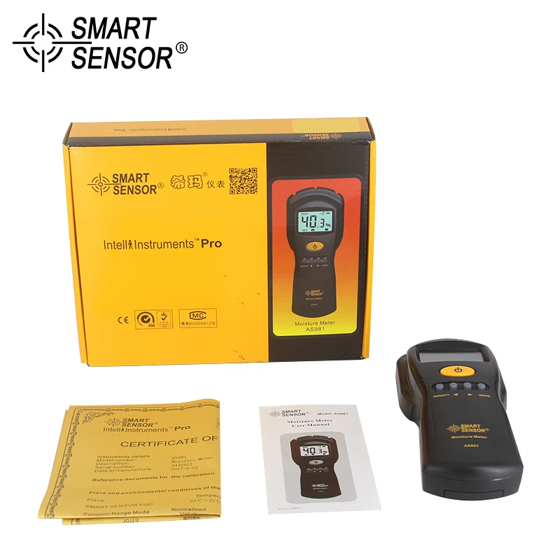 Smart Sensor AS981 цифровой измеритель влажности мини древесины детектор с ЖК-дисплей