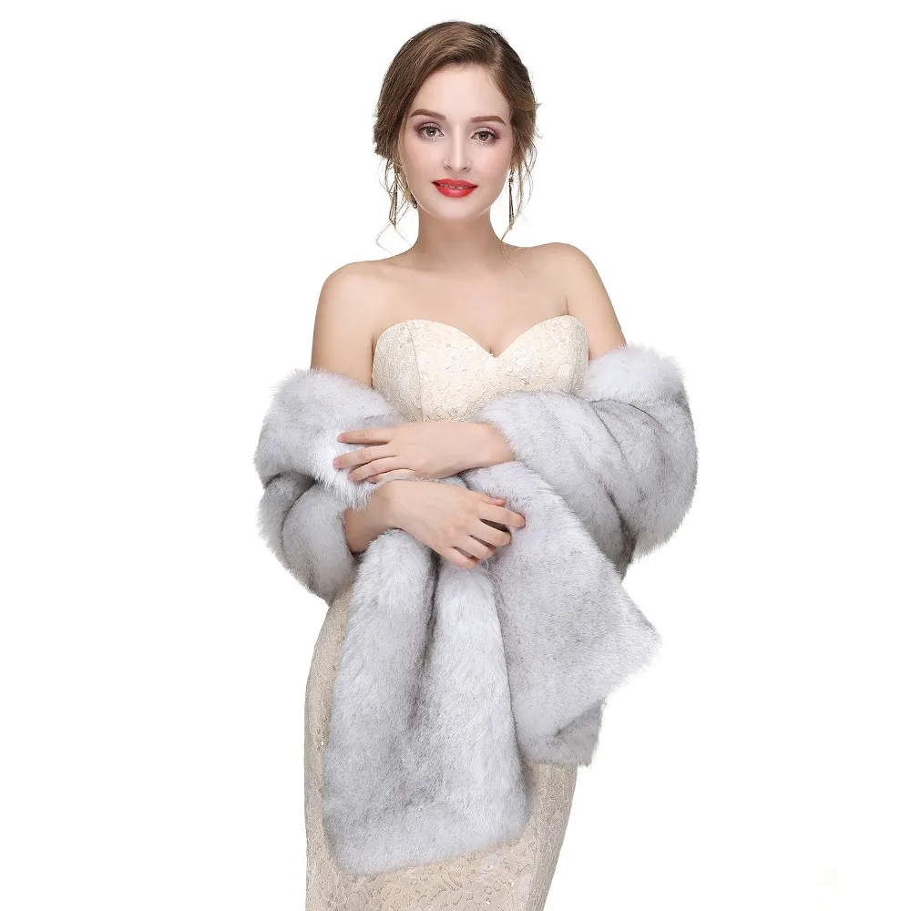 Forevergracedress элегантные мягкие осенне-зимние свадебные обертывания из искусственного меха, куртки-болеро Свадебные пальто шали шарфы PJ445