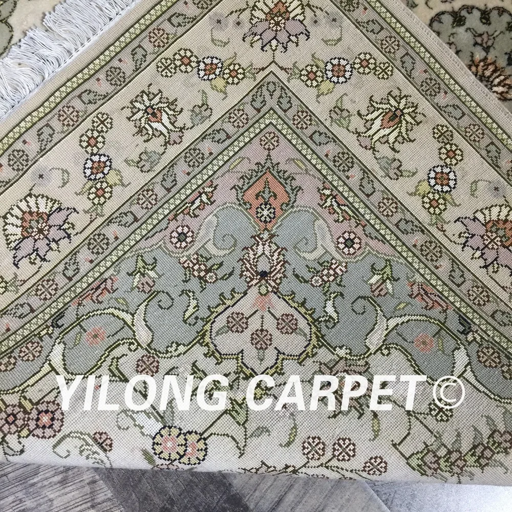 Yilong 4 'x 6' ручной персидский ковер турецкий элегантный античный ковёр из шелка