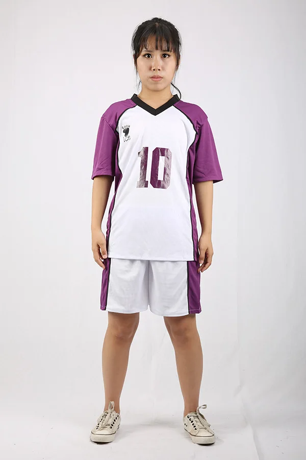 No.10 KIGUCOS Haikyuu! 4 цвета Академия шираторизава наряд Shiratorizawa Гакуэн Cos Wakatoshi Ushijima майки комплекты униформы - Цвет: No.10