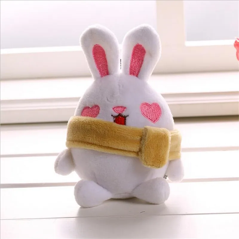 HANDANWEIRAN 1 шт. Kawaii 12 см Симпатичный шарф кролик мягкие игрушки Горячая Мультфильм