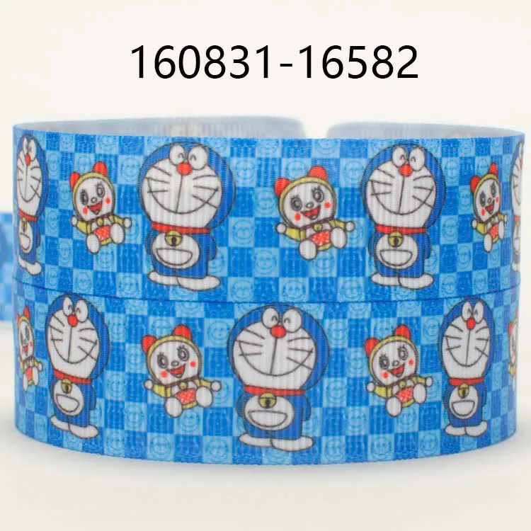 160831-16582 10 ярдов-разные размеры-живой мультфильм Doraemon лента напечатанная Grosgrain лента - Цвет: 160831-16582