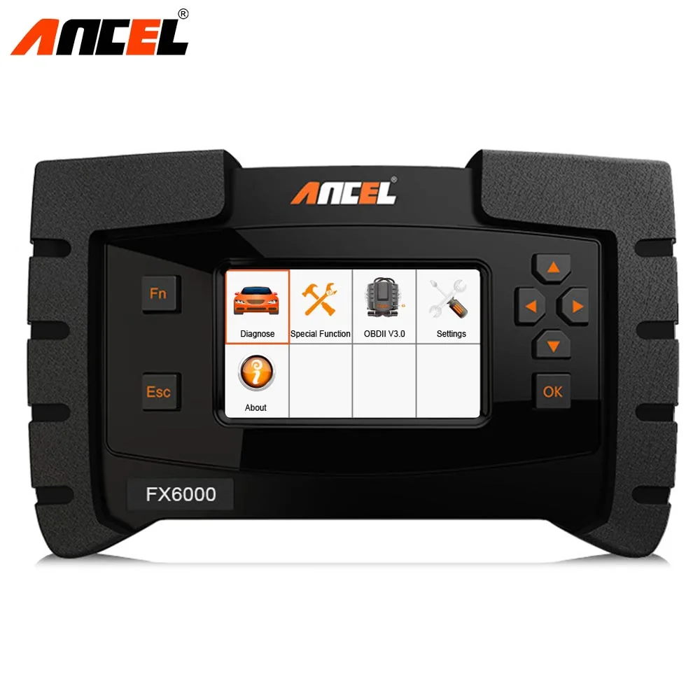 Ancel FX6000 OBD2 автомобильный сканер полная система диагностический инструмент для автомобиля EPB SAS ABS подушка безопасности при сканировании инструмент стирания ошибок в полировке