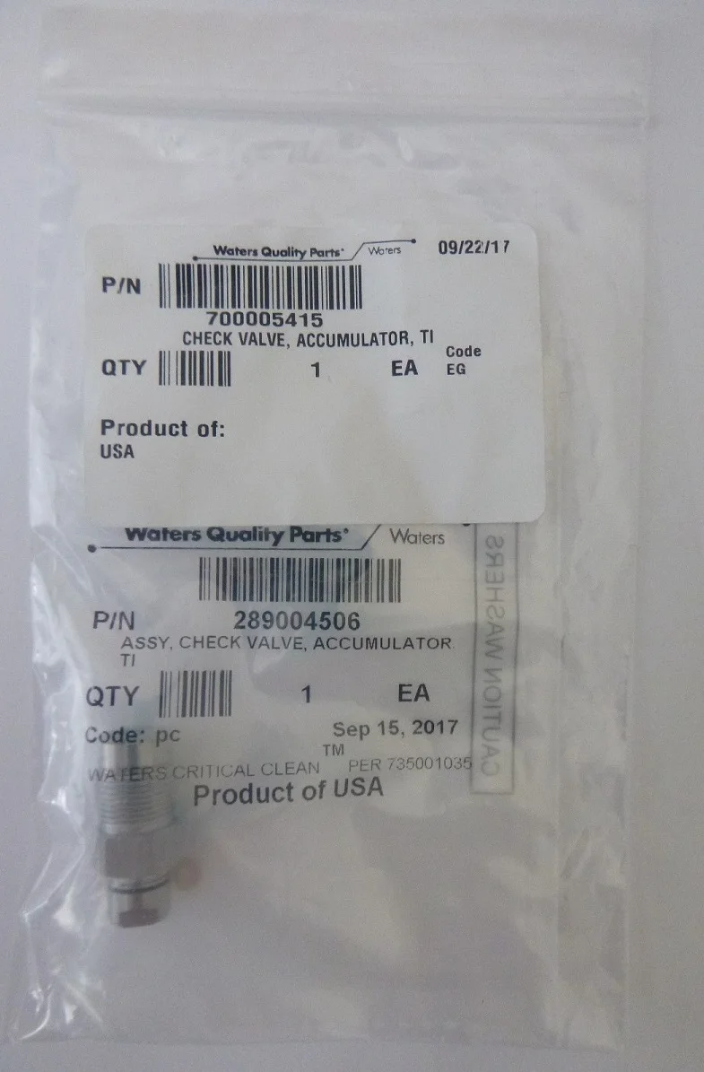 

For WATERS Check Valve 700005415 Accumulator, TI