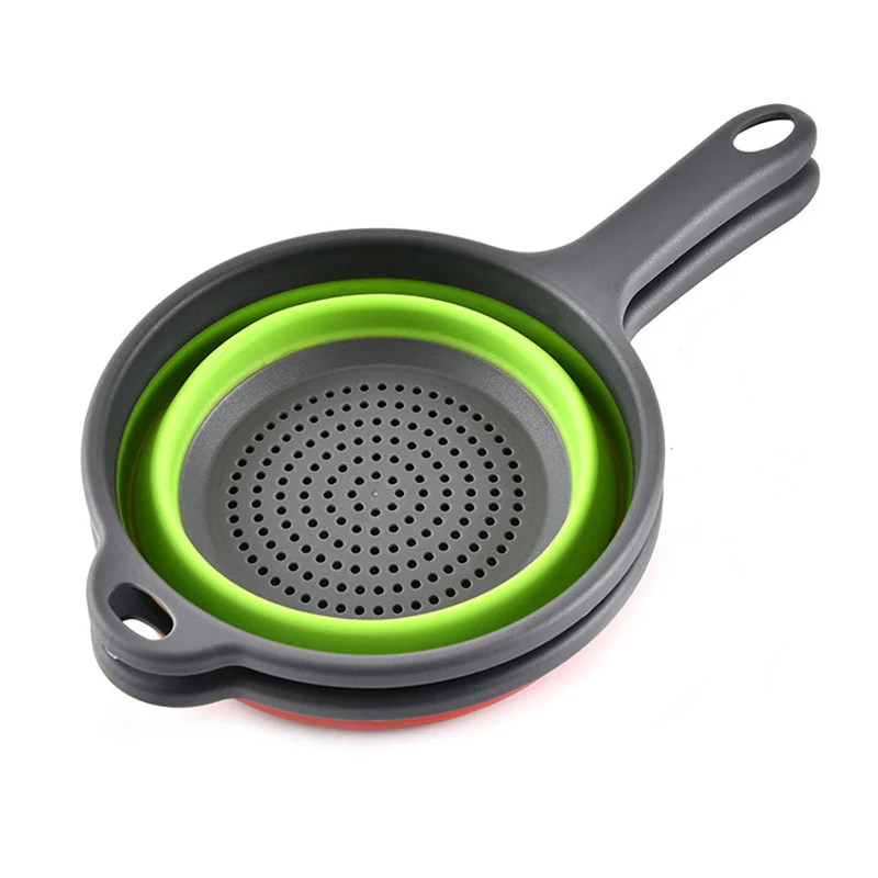 Handheld Fruit Colander Strainer Collapsible Skimmer Practical Vegetable with Long Handle for Straining F | Дом и сад