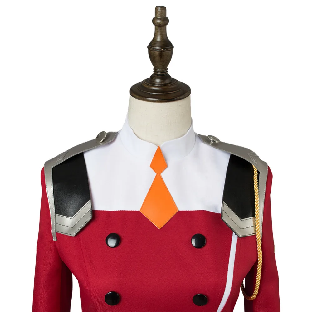DARLING in the FRANXX карнавальный костюм 02 Costume Zero Two брендовый женский красный костюм с головной повязкой, парик для женщин