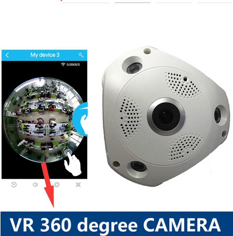 360 градусов панорамная Камера 1.3MP HD Беспроводной Очки виртуальной реальности VR IP