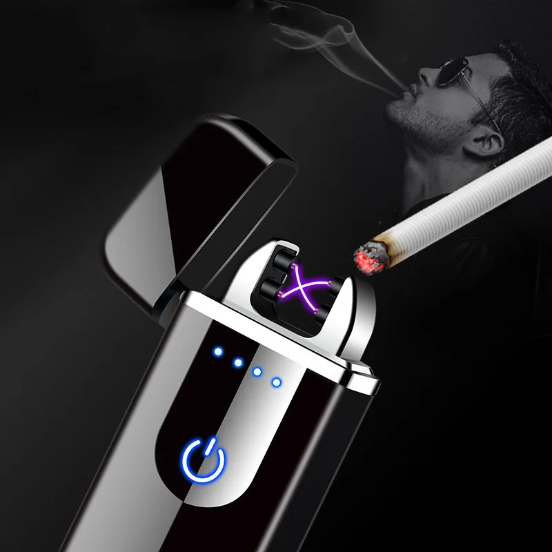 Double Arc Pulse Lighter USB Charging Electronic Plasma LED Display Power Cigarette Cigar High-Grade | Дом и сад