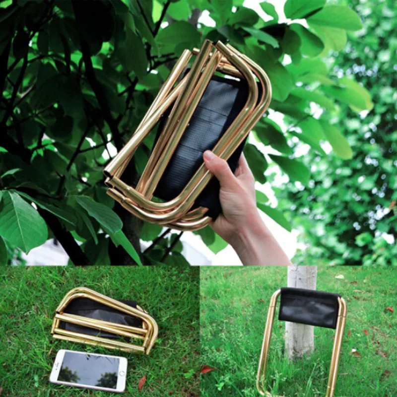 Открытый складной стул для рыбалки Сверхлегкий портативный рюкзак Кемпинг ткань