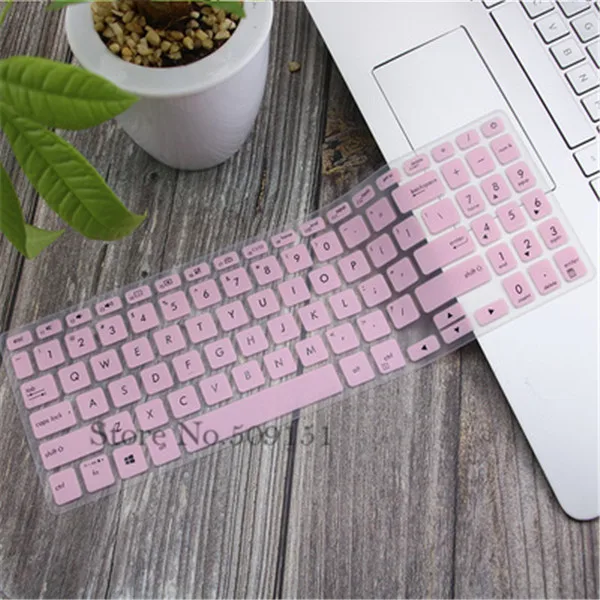 Pink 15,6 дюймов мягкая силиконовая клавиатура защитная крышка для ASUS VivoBook S530 X530 S15-S5300U/F Y5100UB FN UN S5300UN8550 8250 - Цвет: Pink