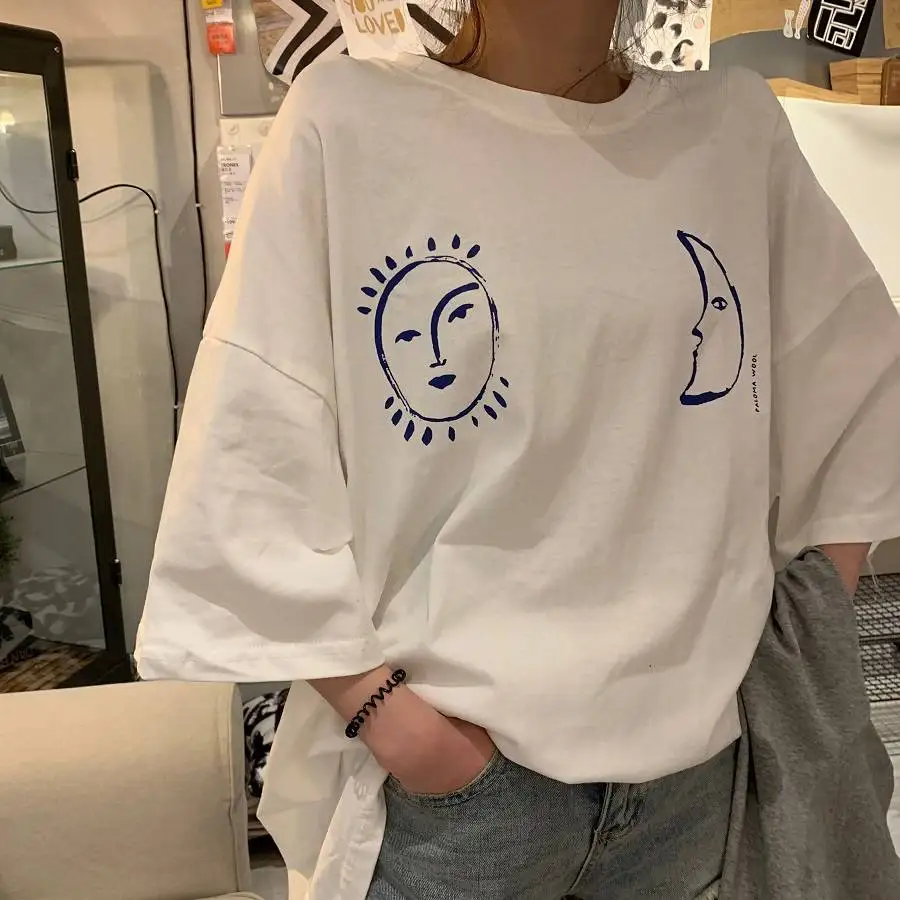 Женская футболка в пляжном стиле 4 цвета новинка летняя повседневная хлопковая