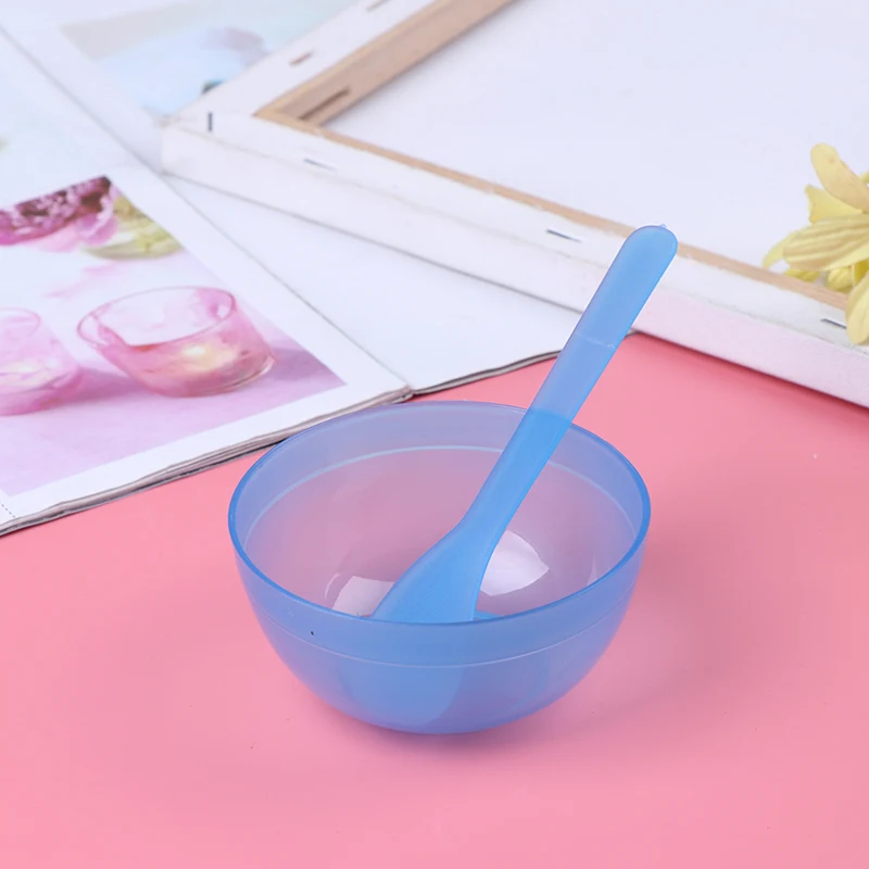 Синий 1х маска-палочка+ 1 миска для смешивания маски 2 в 1 DIY миска для смешивания маски для лица ложка-палочка кисть Набор для ухода за лицом женские наборы для лица Инструменты - Цвет: Синий