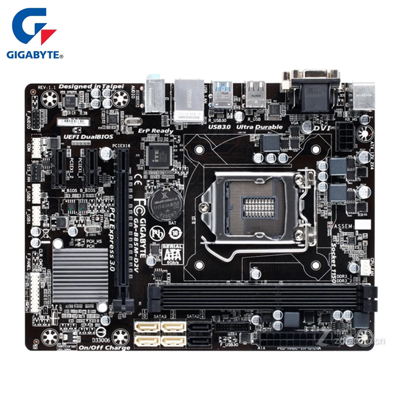 

Gigabyte GA-B85M-D2V 100% Original Motherboard LGA 1150 DDR3 USB3.0 16G B85 B85M-D2V Desktop Mainboard SATA III Systemboard Used