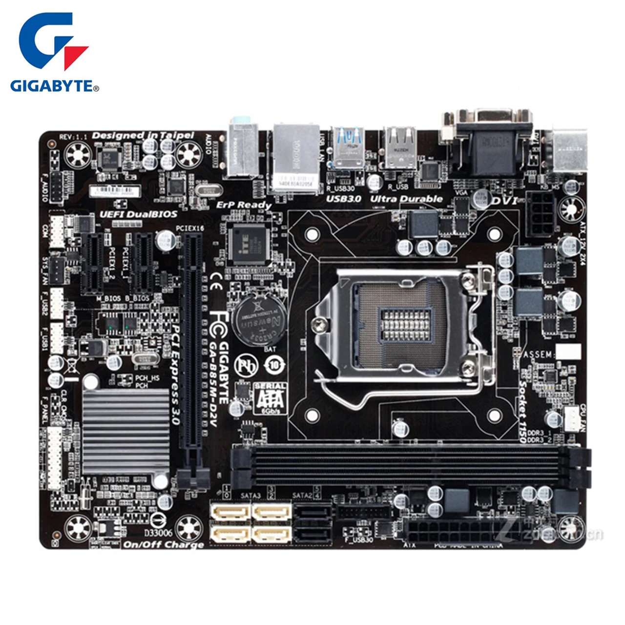 Gigabyte GA B85M D2V 100% оригинальная материнская плата LGA 1150 DDR3 USB3.0 16G B85 настольных SATA III