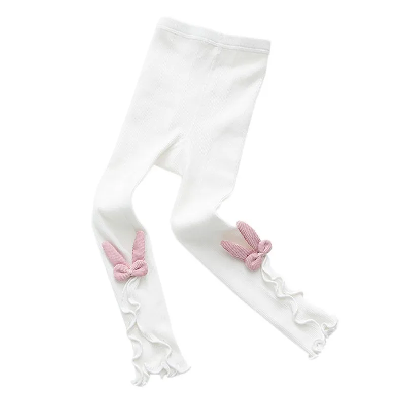 Осенние детские колготки для девочек хлопковые с бантом чулки танцевальные От 0