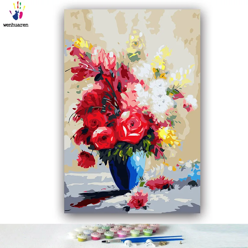 Картинки для раскраски по номерам сделай сам масляная живопись цветок гибискус