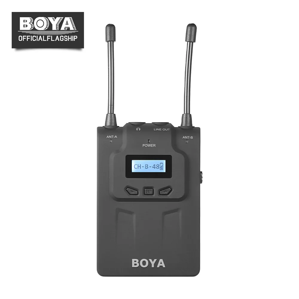 BOYA by wm8r Двухканальный UHF Беспроводной микрофон приемник для портативных видео MIC