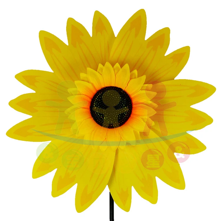 

Sunflower windmill double layer plastic decoration plastic toy goods stall