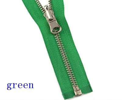 green Высокое качество 70 см металлическая молния открытый конец двусторонний слайдер тянуть молнии портной DIY Пальто Аксессуары для шитья одежды D670 - Цвет: green