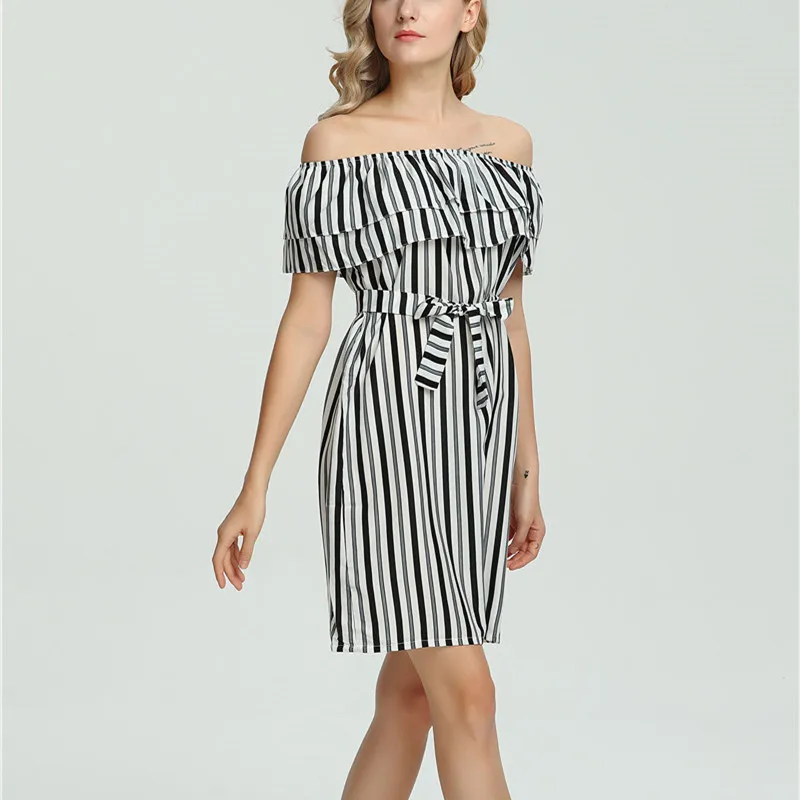 Модные летние и осенние женские мини платья CDJLFH без бретелек сексуальные белые