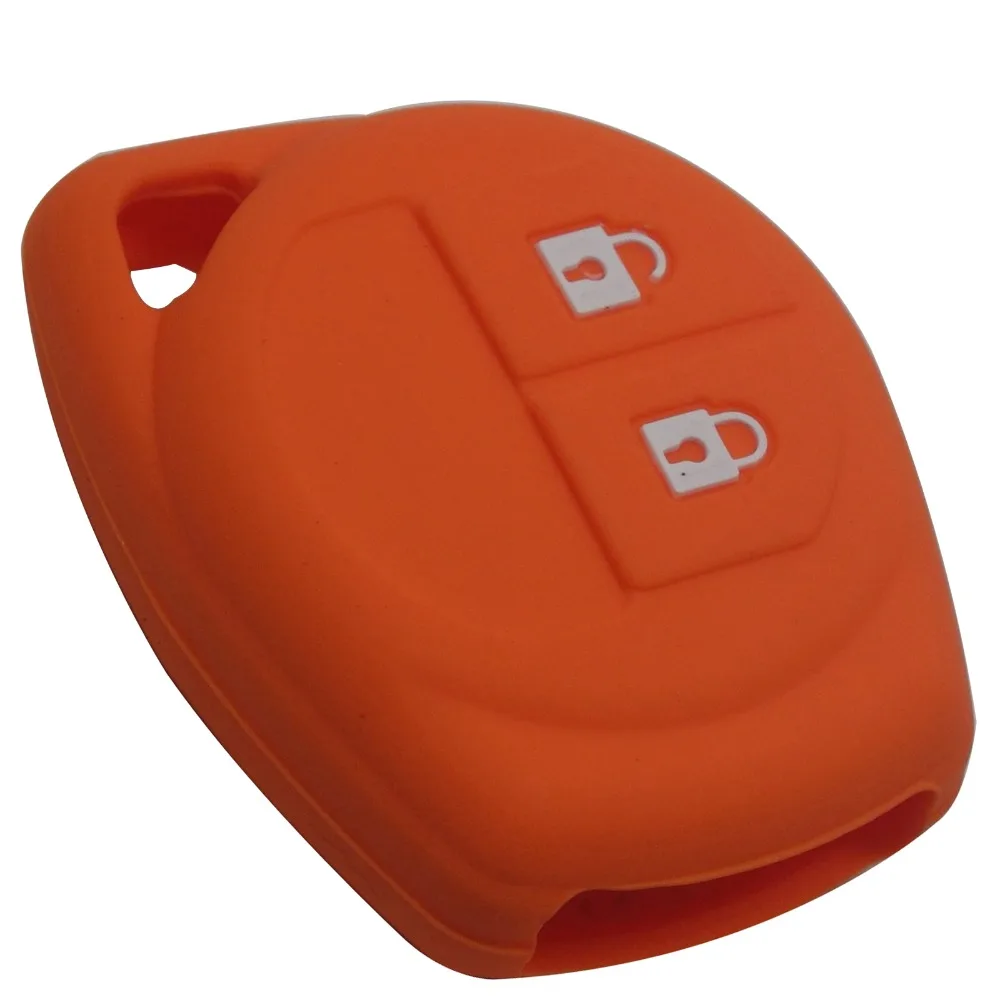 2 кнопки дистанционного силиконового резинового ключа автомобиля чехол для Suzuki