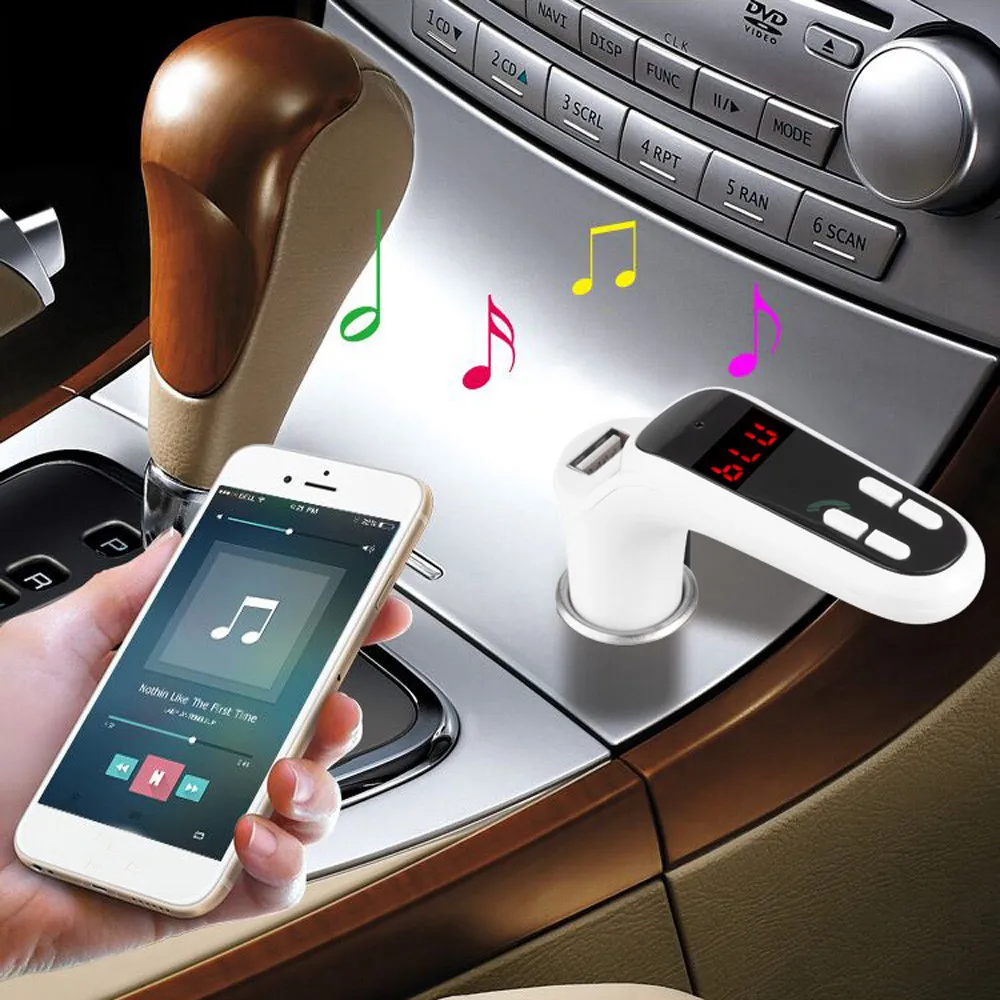MP3 Player Bluetooth FM Transmitter Bluetooth Car Kit Handsfree FM Transmitter Radio MP3 Player USB Charger& AUX USB Charging