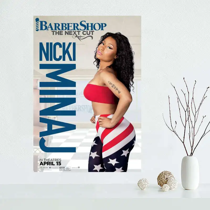 Фиолетовый Пользовательские Nicki Minaj холст картина плакат шелковая ткань стены искусства плакат для гостиной домашний декор - Цвет: Фиолетовый