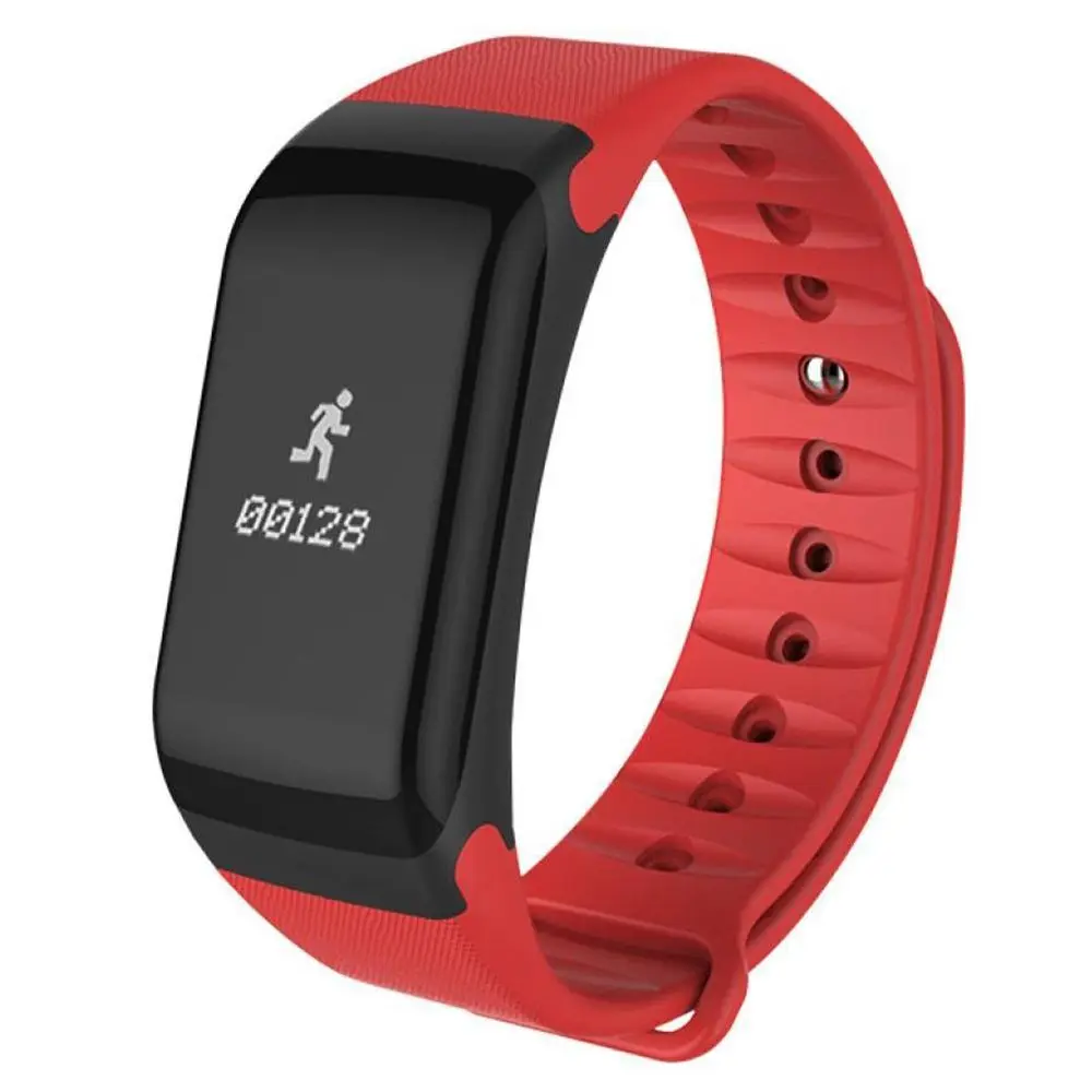 Black PC+TPU F1 Bluetooth 4.0 Smart Watch Sports Pedometer Heart Rate Monitor Call Reminders Blood Oxygen Fatigue Monitoring | Электроника