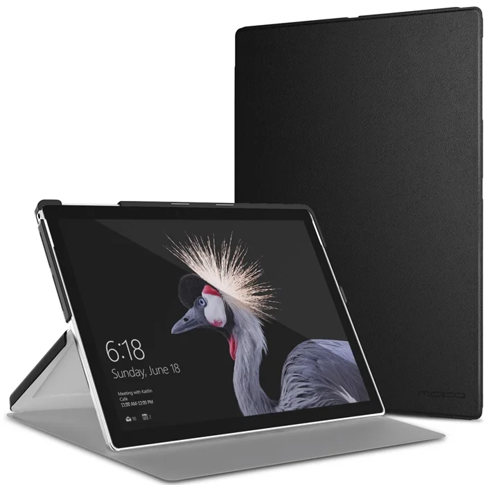 Black Чехол MoKo для microsoft Surface Pro 6, умный тонкий корпус, легкий Чехол-подставка для Surface Pro(Pro 5)/Pro LTE - Цвет: Black