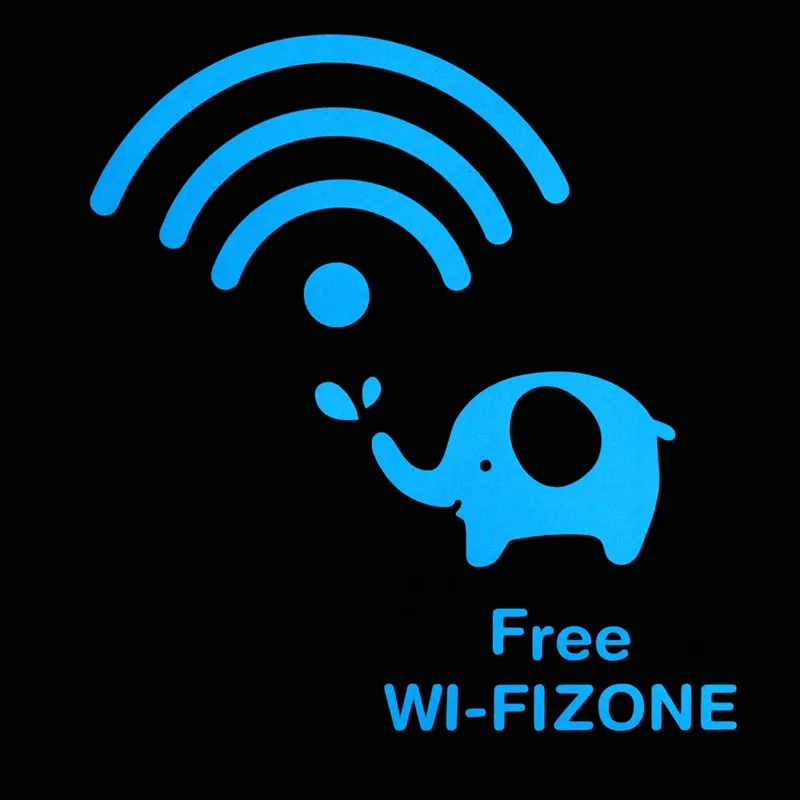 Бесплатный Wi Fi внутренний знак светящийся стикер фотонаклейка наклейка для
