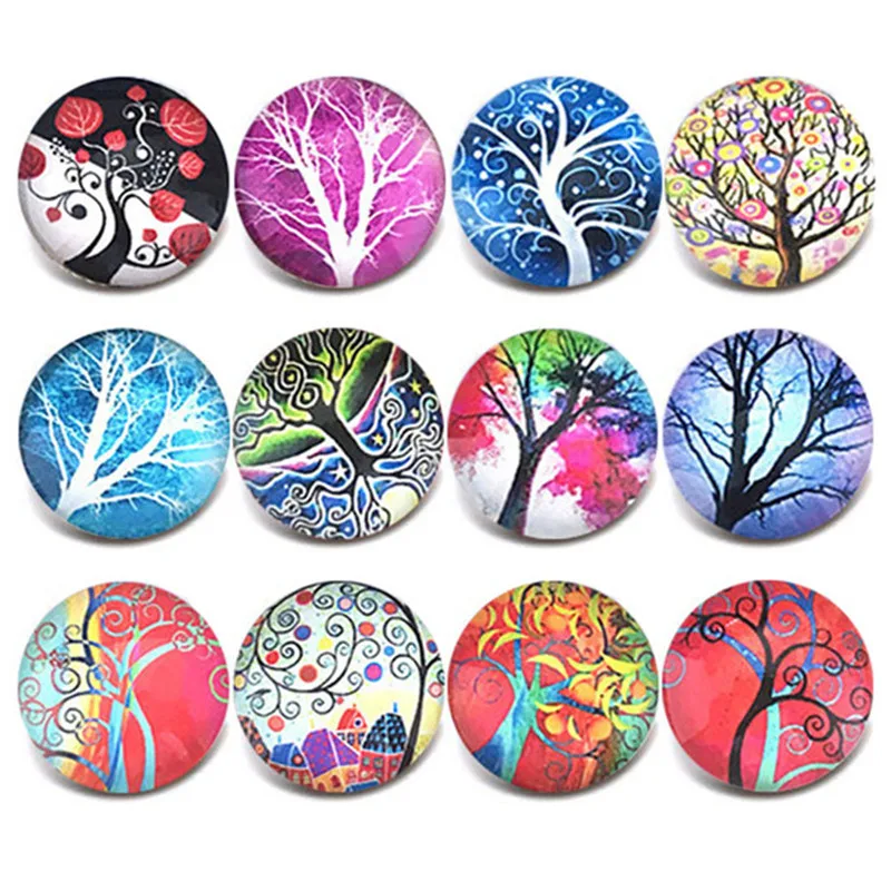 10 шт./лот новые стеклянные оснастки ювелирные изделия Древо жизни смешанные