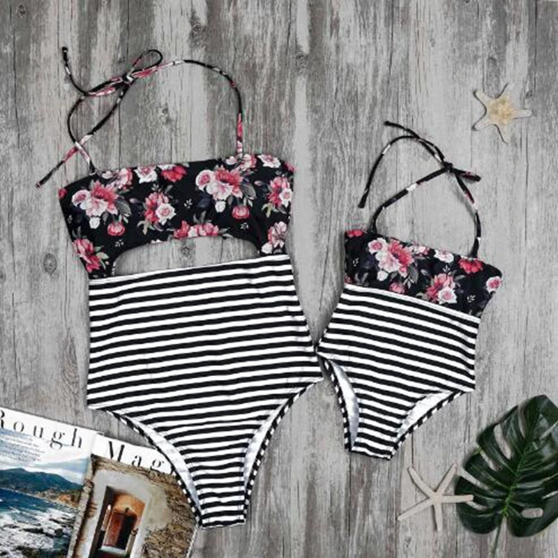 Женский слитный купальник бикини Боди для женщин 2019 семейный купальный костюм