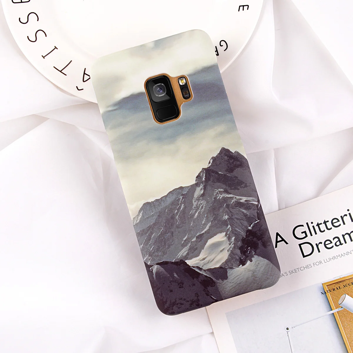 T2 Lovebay чехол для телефона для samsung Galaxy Note 8 9 S8 S9 Plus горный пик лес пейзаж Жесткий PC задняя крышка чехол s для S7 Edge - Цвет: T2