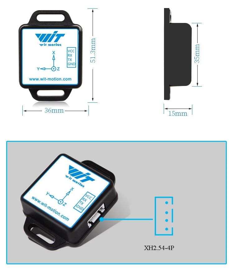 WT61C IMU датчик 2 оси Угол наклона(шаг крена)+ 3 оси ускорение+ гироскоп MPU6050 Модуль Инклинометр для ПК/Android/MCU