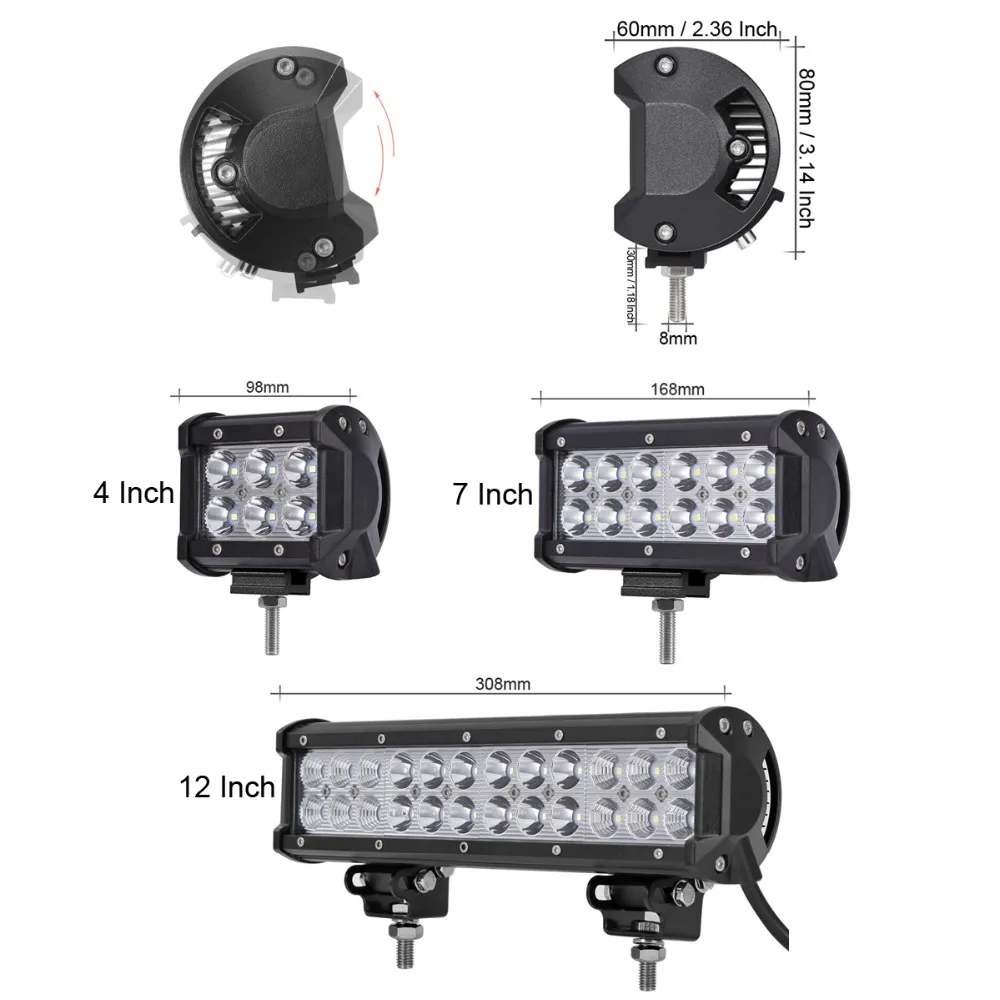 

Led Bar Niva 4x4 Off road 12 inch 72W For 12V 24V RC Car ATV SUV 4WD Motorcycle Excavator Trucks Offroad Barra Led Work Light