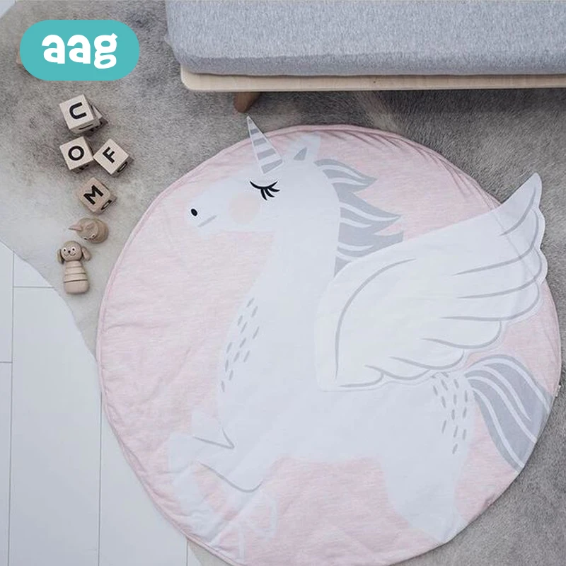 AAG детский игровой коврик для ползания, детский игровой коврик, круглый коврик для ползания, Детский напольный коврик, игровой коврик, детское игровое одеяло, декор для комнаты 35