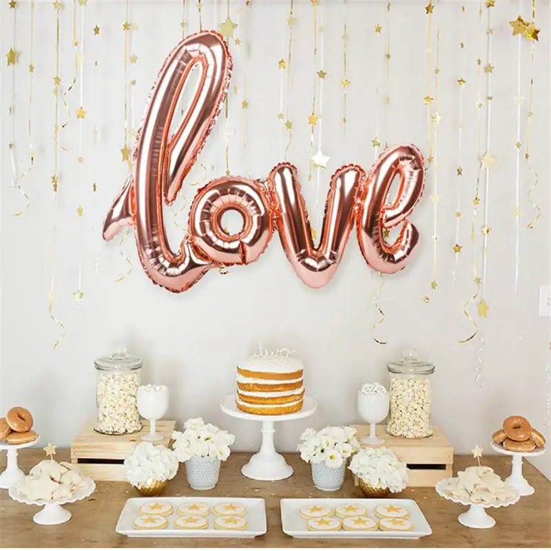 Большие размеры 90x60 см ссылка розовое золото Hello Baby Love шарики, День подарков будущей матери Свадебный день рождения Декор шары надувные воздушные шары