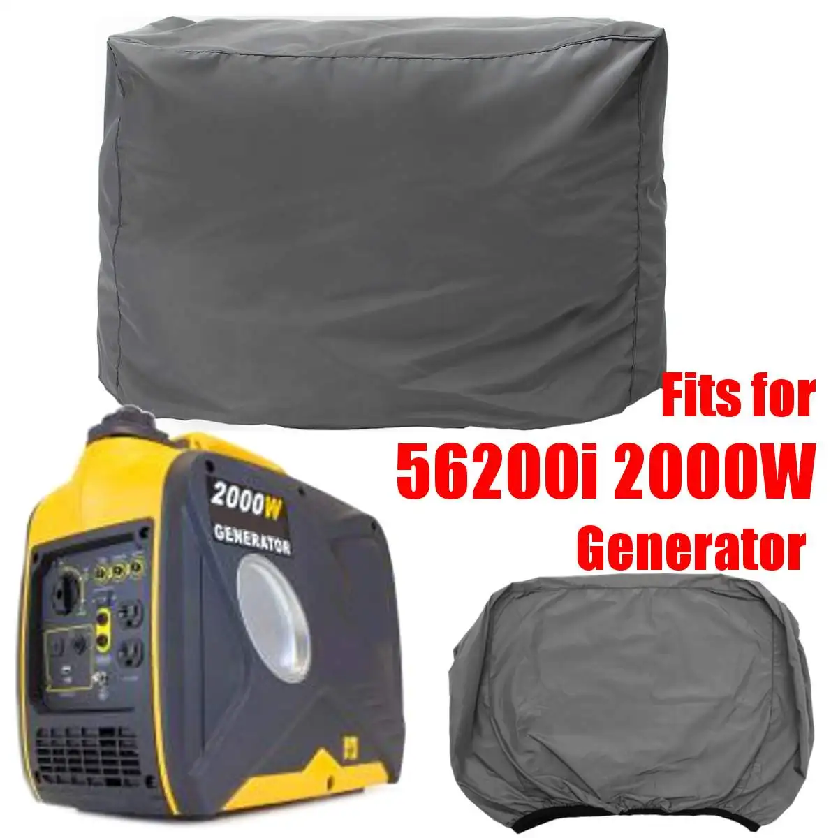 

28cmx53cmx46cm Grey Universal Weatherproof Inverter Generator Cover for 56200iC Generator