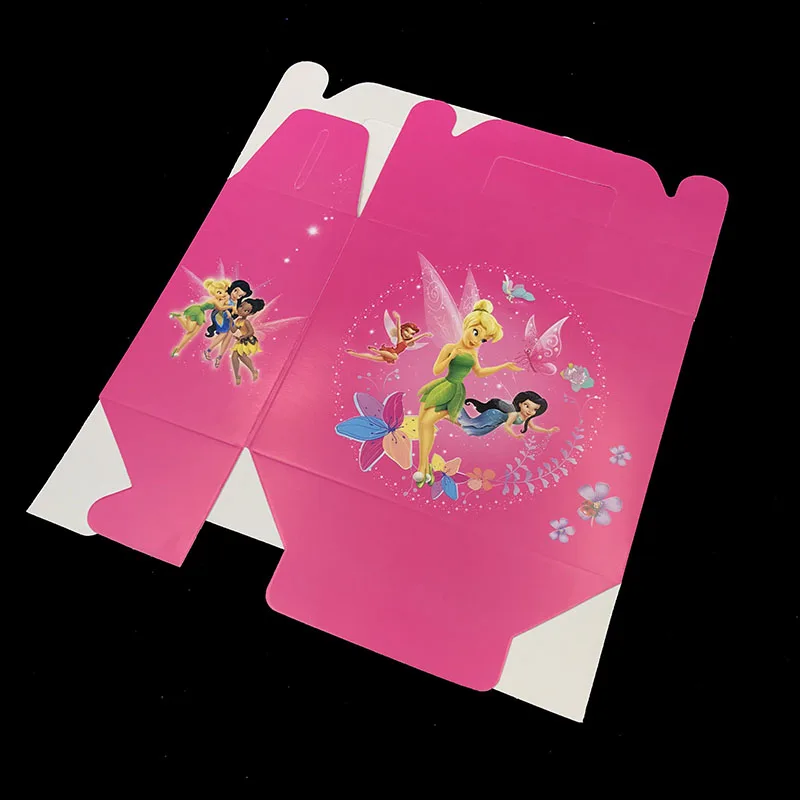 6 шт./лот TinkerBell подарочные коробки TinkerBell вечерние украшения TinkerBell тема коробки конфет душа ребенка вечерние поставки