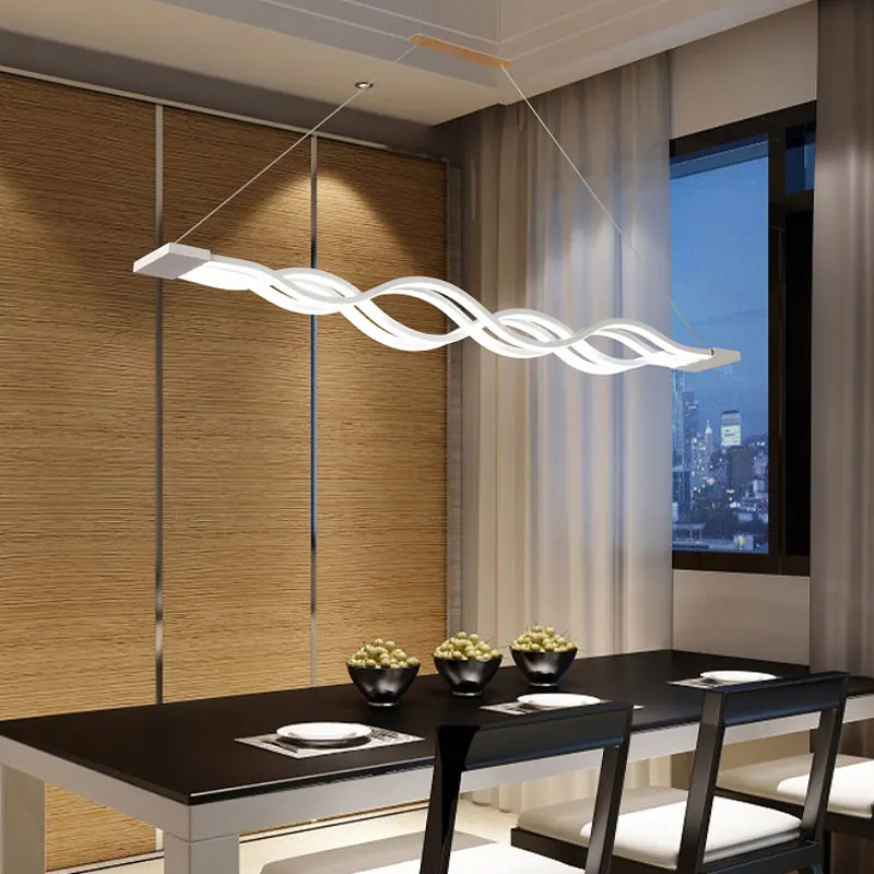 Black&ampWhite Frame Modern Led Chandelier For Dining room Kitchen Living Luminaires Hanglamp Lighting Fixtures | Лампы и освещение