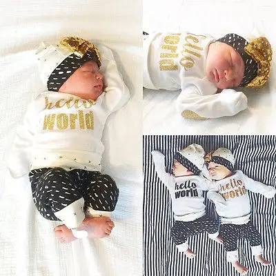 3 шт./комплект детский хлопковый комбинезон с длинным рукавом и штаны | Детская