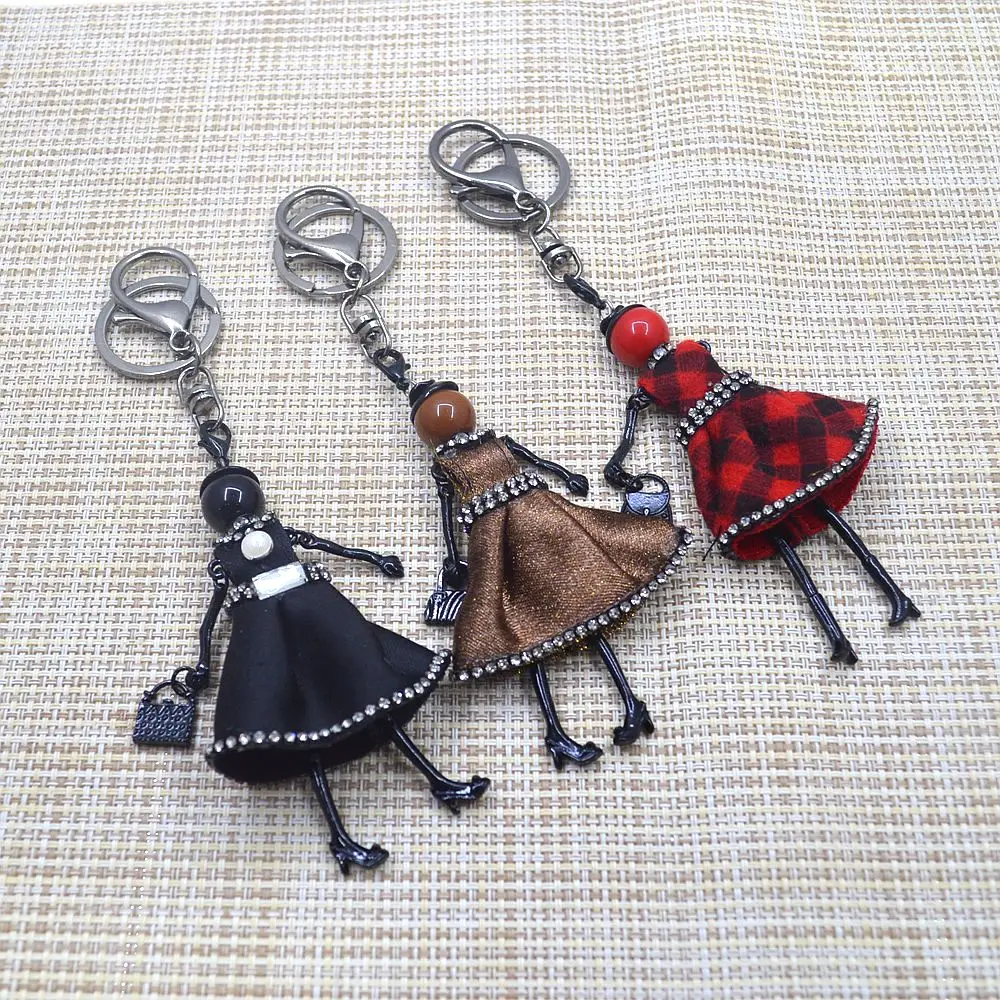 Новые модные прекрасные ткани платье куклы Цепочки и ожерелья брелок Для женщин