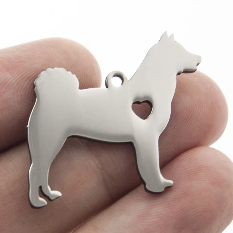 Подвеска Risul I love my Dog Siberian husky Malamute из нержавеющей стали идентификация щенка