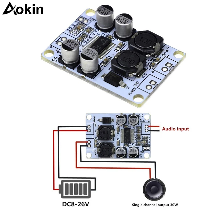 

DC 8-26V TPA3110 PBTL 30W Digital Mono Amplifier Board Module AMP Diy Kit Electronic PCB Board Module