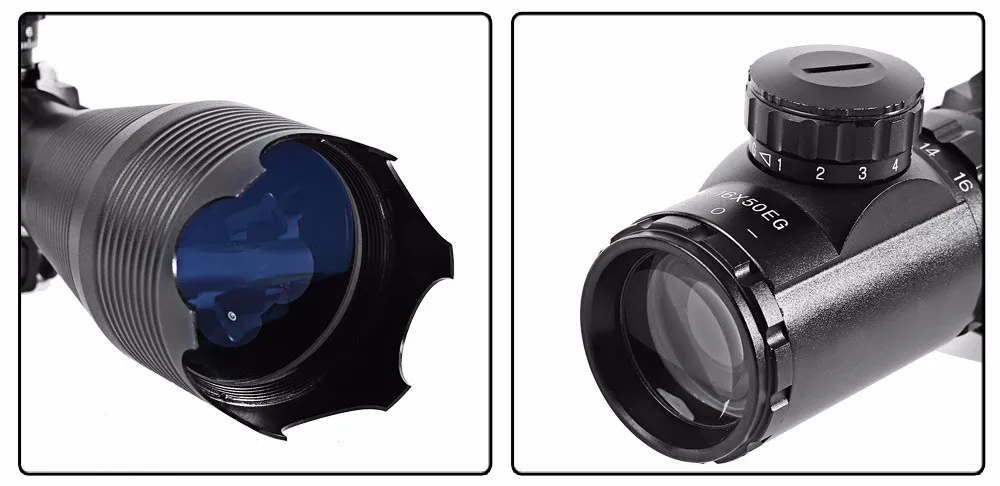 Красный зеленый точка рельс винтовка 4-16X50 EG хорошее видение прицелы Воздушный прицел для ружья наружный охотничий телескоп высокорефлекторный пистолет прицел оптика