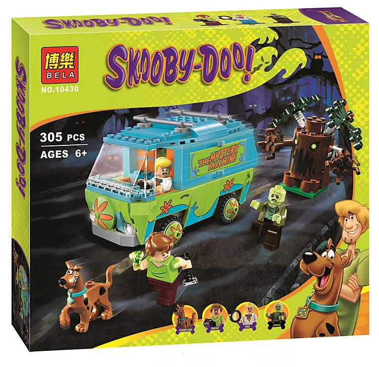Оригинальные фигурки Scooby Doo 10430 таинственная машина совместимая с legoland 75902