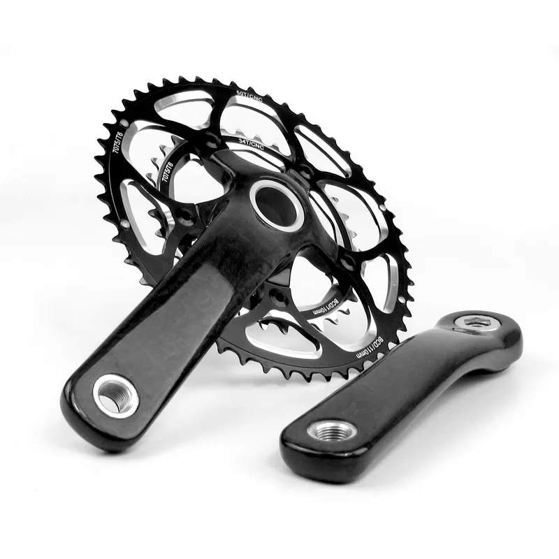 YISHUNBIKE Шатунов велосипеда углерода рукоятки набор 172.*(50/34 Т 53/39 т) BB30/BSA CS06|crank set|bicycle