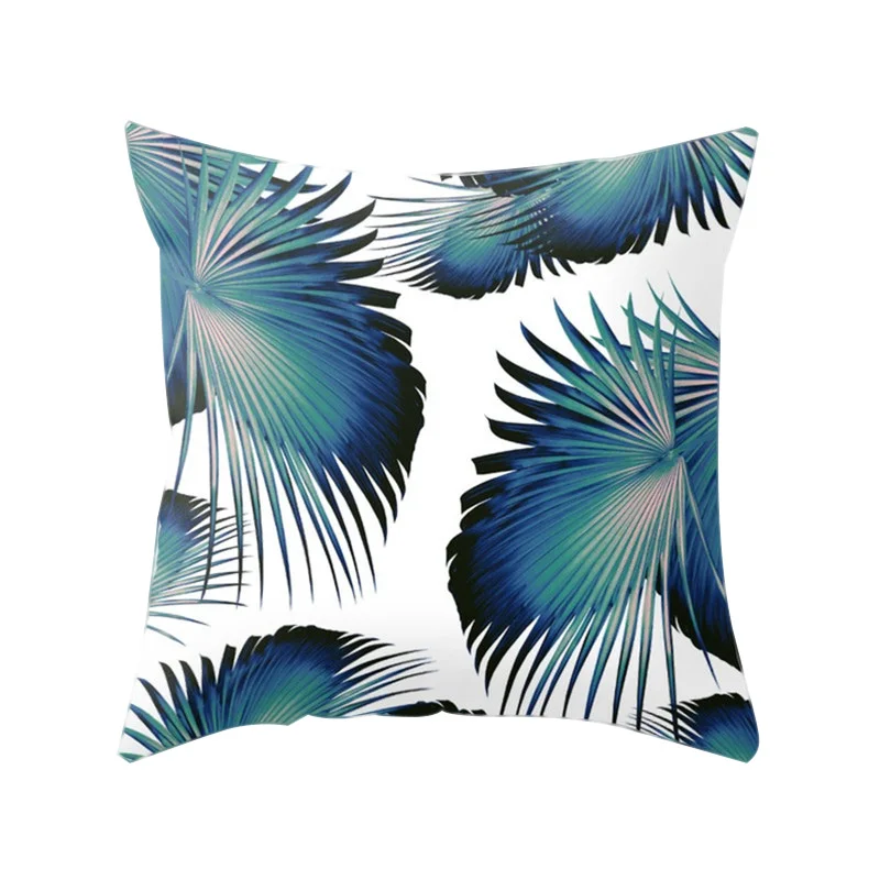 Чехол для подушки с рисунками растений подушка принтами листьев декоративная